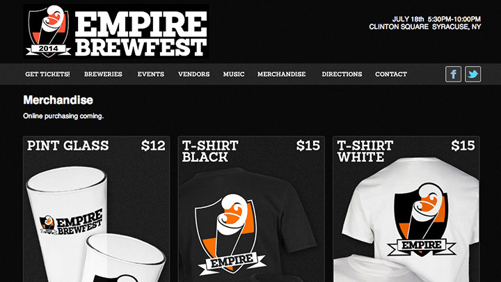 A merchandise page.