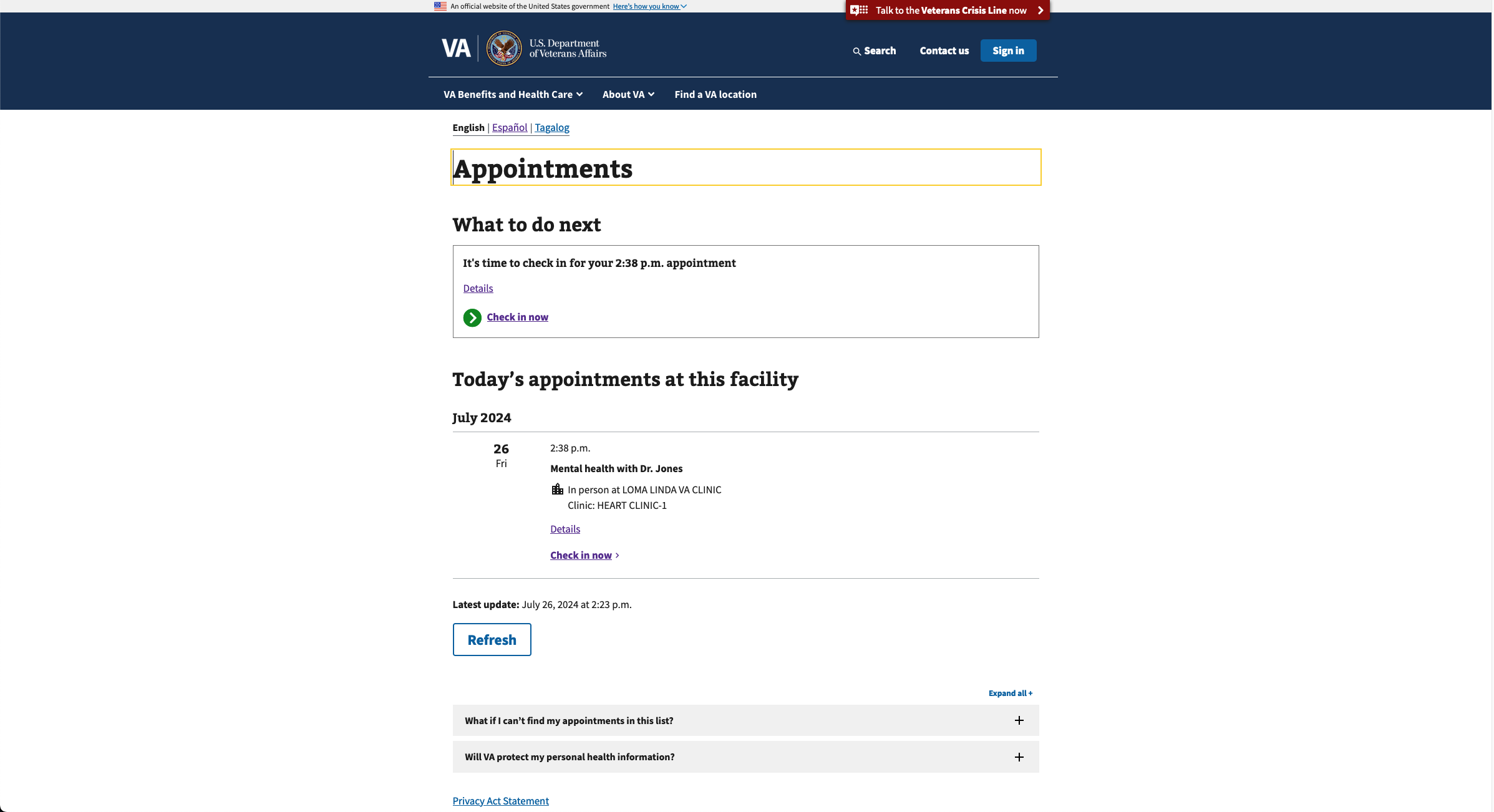 A screenshot of the web application.